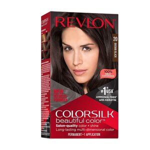 Revlon Colorsilk Beautiful Color Permanent Hair Color 020 Brown Black